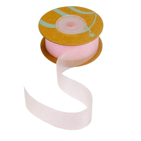 NASTRO IRISE'ORGANZA MM25X25MT ROSA